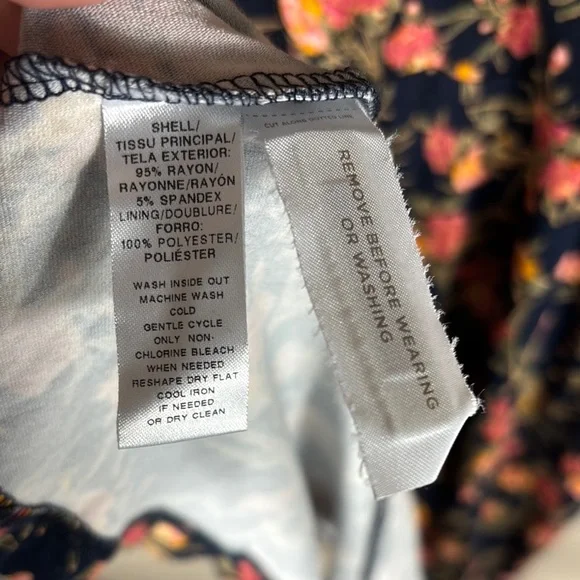 Loft > Floral Wrap Short Sleeve Dress 4 - Picture 8 of 9